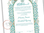 Luxury Nikkah Contract, Digital Printable Personalised Customised Nikkah Certificate, Custom Nikah Nama, Islamic Wedding Contract. NN186