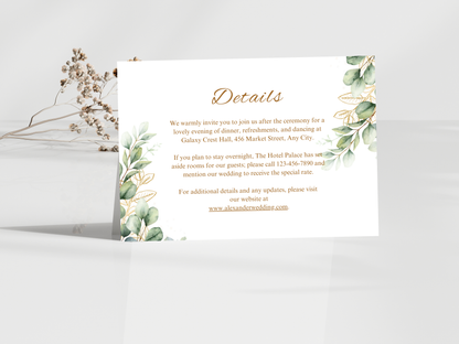 Wedding Invitation Bundle, RSVP, Thank You Card, Table Card, Menu Card, Reception Card, Details Card. Wedding Bottle Label. WI284