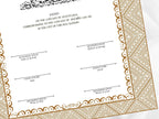 Muslim Nikkah Certificate Template, A3, A4. NN115