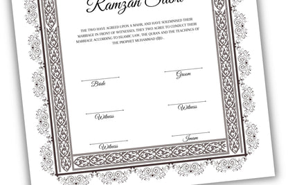 Nikkah Contract Template,Printable Nikkah Contract,Editable Nikkahnama,Muslim Wedding Certificate,Digital Download. NN122