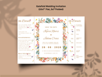 Editable Wedding Invitation Template | Wildflower Gatefold Design | Boho Rustic Canva Invite | Printable Wedding Program. WI185