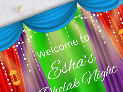 Dholki Welcome Sign as Dholki decor Digital, Dholki Sign & Dholki decoration. Muslim Dholki Decor signs , Digital Download. 2