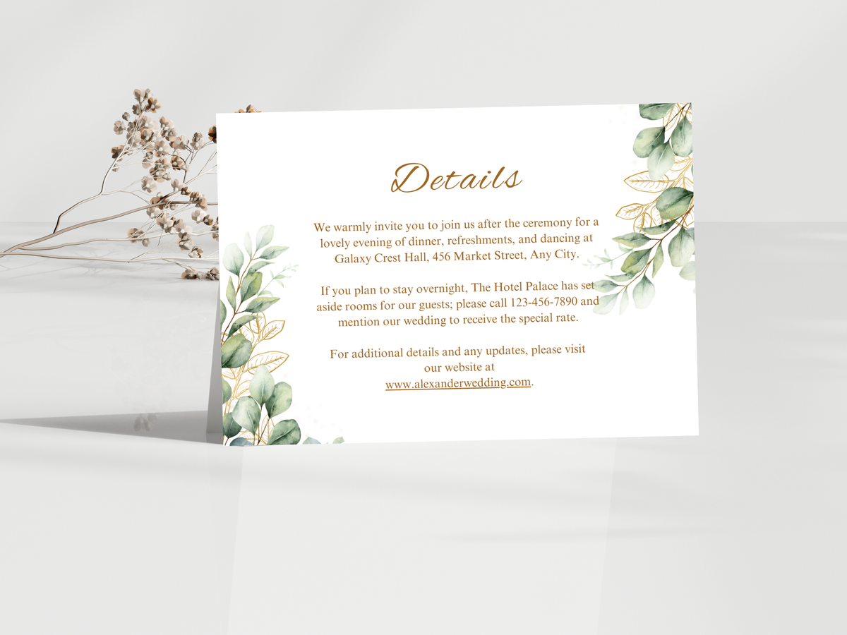 Wedding Invitation Set, RSVP, Wedding Details, Wedding Bottle Label Template, WI283