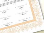 Nikkah Certificate Digital Download Personalised, A4, A3, Template, Editable, Brown Nikkah Nama, Nikkah Contract, Muslim Contract. NN288