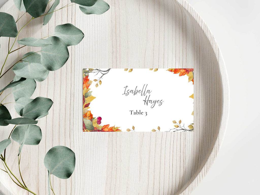 Wedding Menu Template | Editable Canva Place Card. WI210