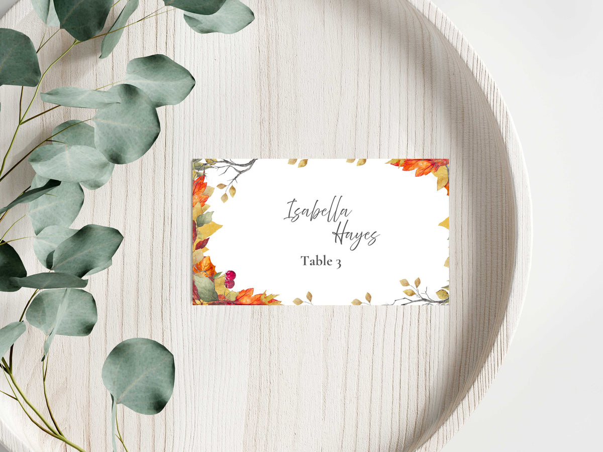 Wedding Menu Template | Editable Canva Place Card. WI210