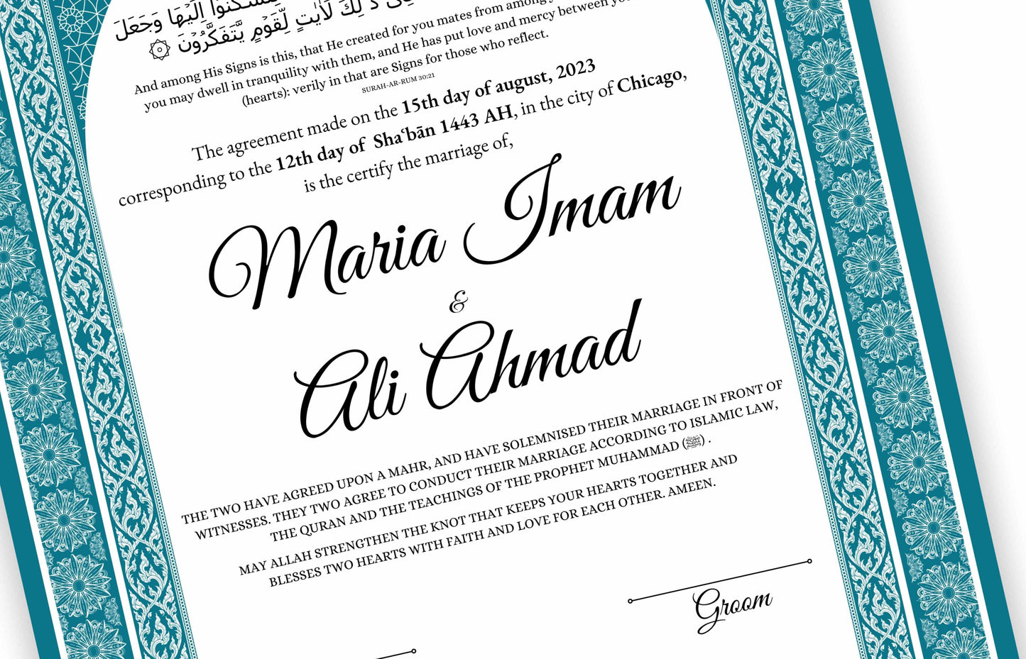 Digital Islamic Marriage Certification nn134