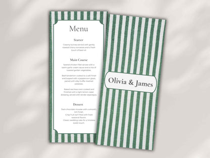 menu card