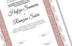 Nikkah Certificate Digital Download Personalised, A4, A3, Template, Instat Download. NN127