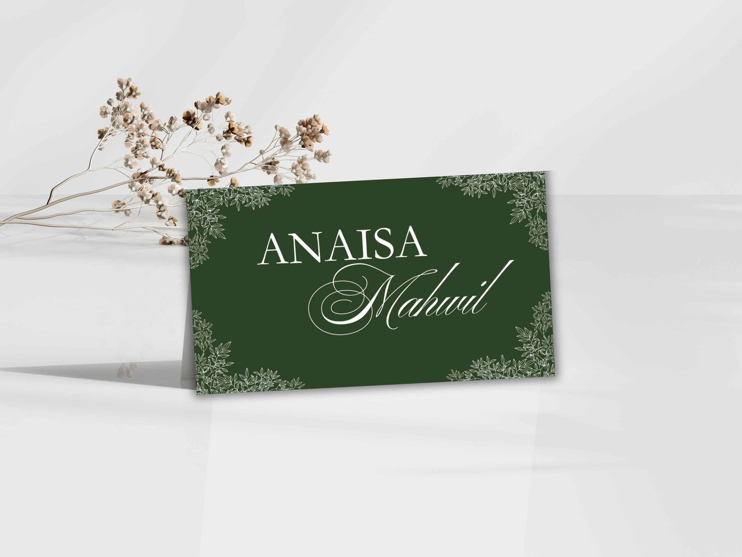 Wedding Menu Card Template, Table Card Thank you Card. WI263