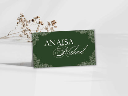Wedding Menu Card Template, Table Card Thank you Card. WI263