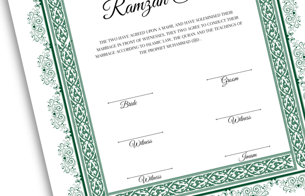 Nikkah Certificate Digital Download Personalised, A4, A3, Template, Instat Download. NN126