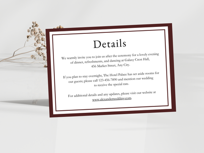 Wedding Invitation Bundle, RSVP, Thank You Card, Table Card, Menu Card, Reception Card, Details Card. Wedding Bottle Label. WI288