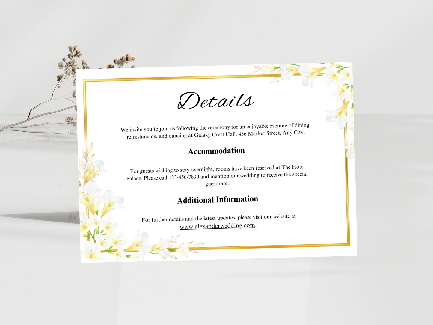 Wedding Invitation card, RSVP, Detailed Card, Bottle Label. WI372