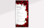 Wedding Menu Template Download, Red Rose Wedding Menu Card, Red Menu Template, Wedding Menu, Modern Dinner Menu, Instant Download, WS53