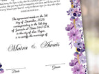 Nikkah Certificate Digital Download Personalised, A4, A3, Template, Editable, Floral Nikkah Nama, Nikkah Contract, Muslim Contract. NN293