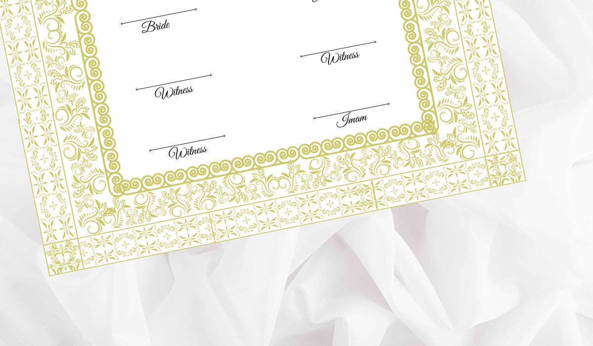 Nikkah Certificate Digital Download Personalised, A4, A3, Template, Instat Download. NN109