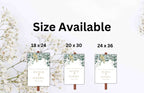 Greenery Wedding Sign, Wedding Welcome Sign, Leaves Wedding Welcome Sign, Greenery Wedding Welcome Sign, Digital Download. S41 - A1 Majestic