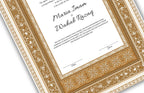 Nikkahnama | Custom Luxury Nikkah Contract | Mughal | Mughal | Inspired Luxury Nikkahnama | Nikkah Certificate in Pdf Template. NN175