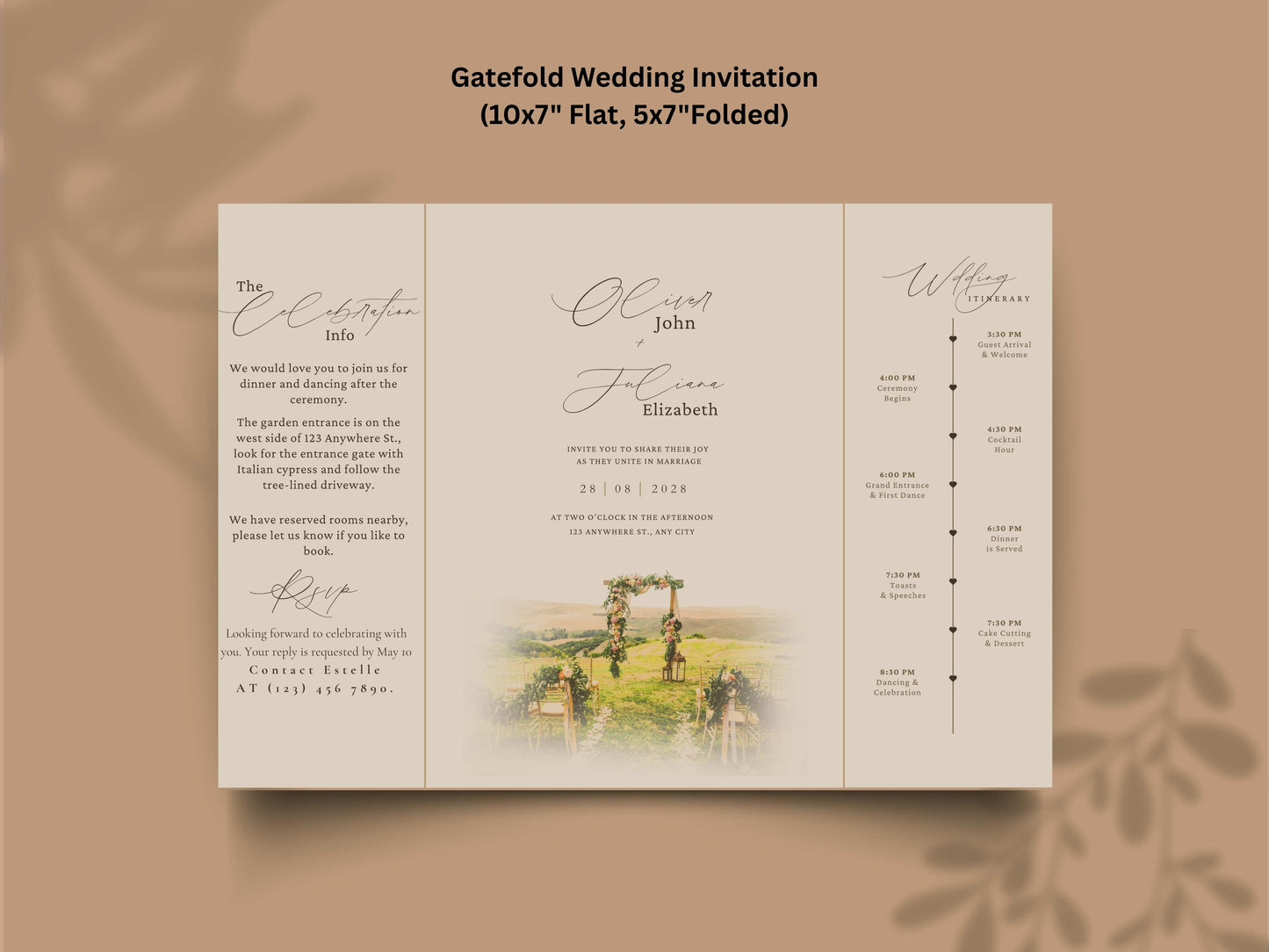 Venue Wedding Invitation Template | Editable Wedding Invite | Printable Digital Download | Elegant Wedding Card. WI160