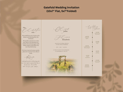 Venue Wedding Invitation Template | Editable Wedding Invite | Printable Digital Download | Elegant Wedding Card. WI160