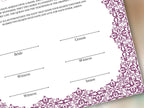 Nikkah Certificate Digital Download Personalised, A4, A3, Template, Editable, Purple Nikkah Nama, Nikkah Contract, Muslim Contract. NN244