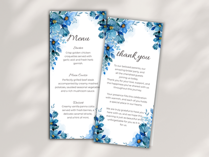 Wedding Thank you Card, Menu Card, Table Card. WI311