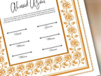 Rose Nikkah Certificate Template, Editable Nikkahnama, Printable Nikah Contract, Muslim Contract, Nikkah Islamic Marriage Contract.NN254
