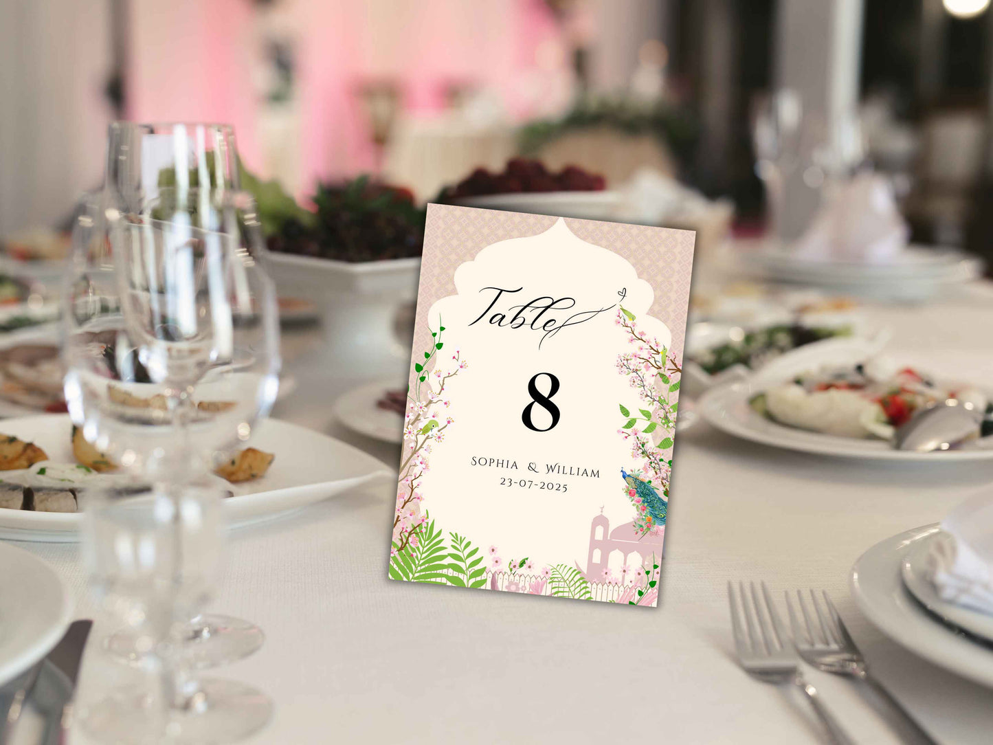 Wedding Table Number Template, Wedding Number, Printable Table Number, Editable Template, Wedding Decor, Modern Table Numbers. TS3