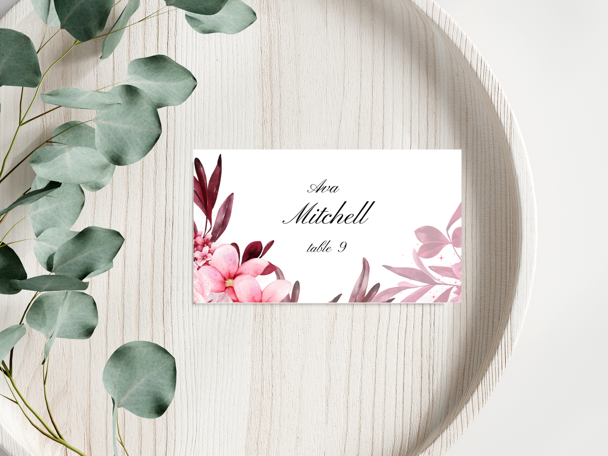 Wedding Menu Template | Editable Canva Place Card. WI212