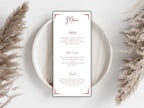 Wedding Menu Template, Thank You Card, Place Card. WI201
