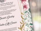 Nikkah Certificate Digital Download Personalized, A4, A3, Template, Editable, Nikkah Nama, Nikkah Contract, Muslim Contract. NN299