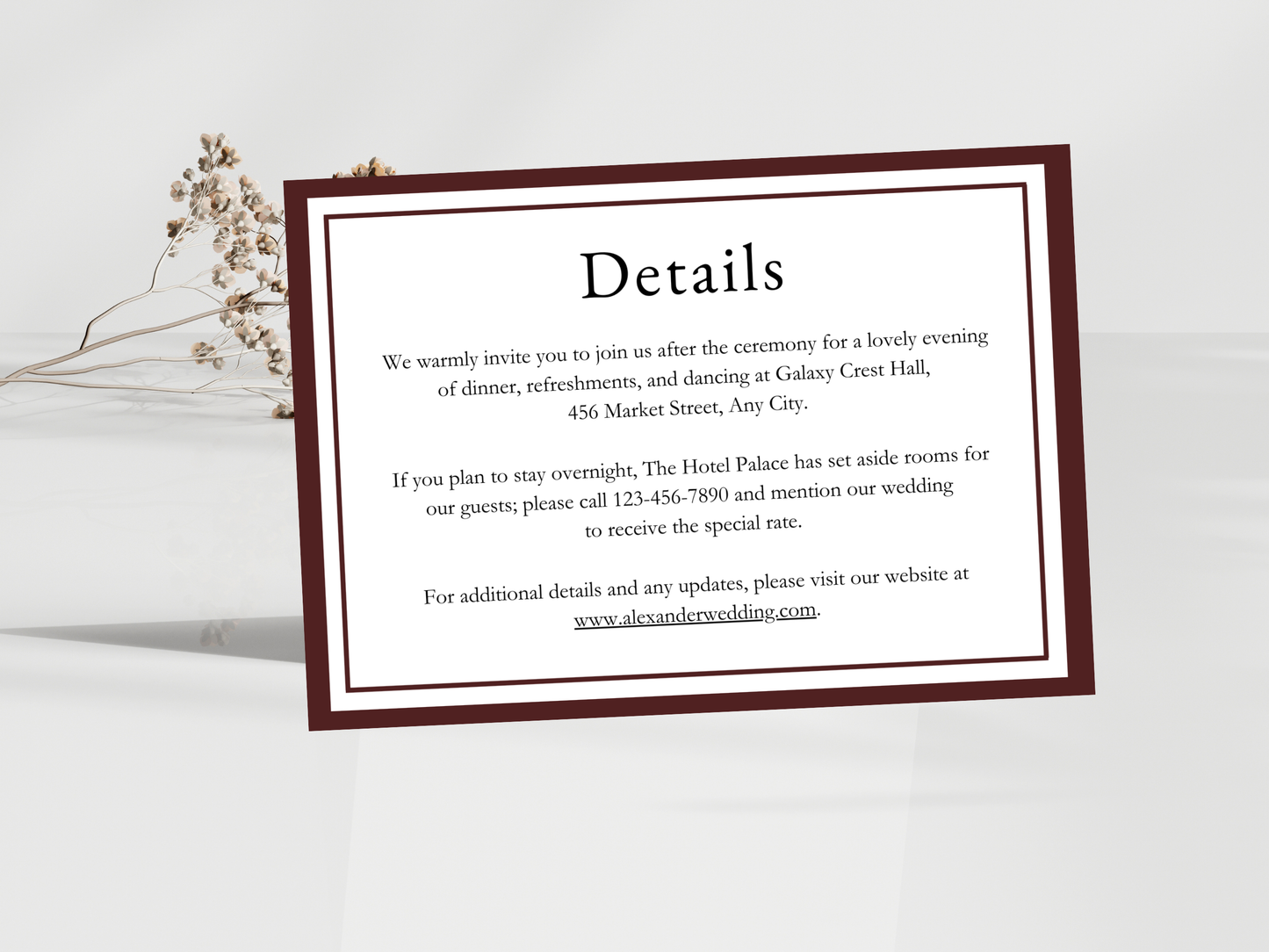 Wedding Invitation Set, RSVP, Wedding Details, Wedding Bottle Label Template, WI287