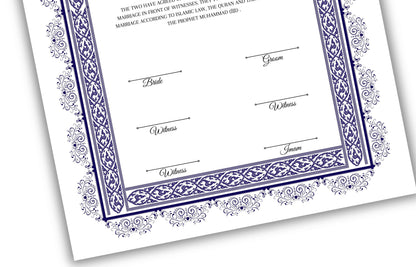 Nikkah Contract TemplateA4/A3, Printable Nikkah Contract, Editable Nikkahnama, Muslim Wedding Certificate, Digital Download. NN128