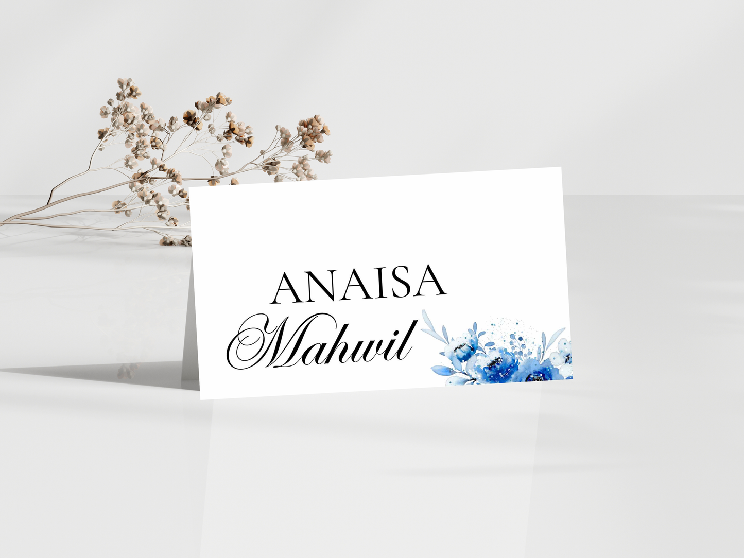 Wedding Menu Card Template, Table Card Thank you Card. WI267