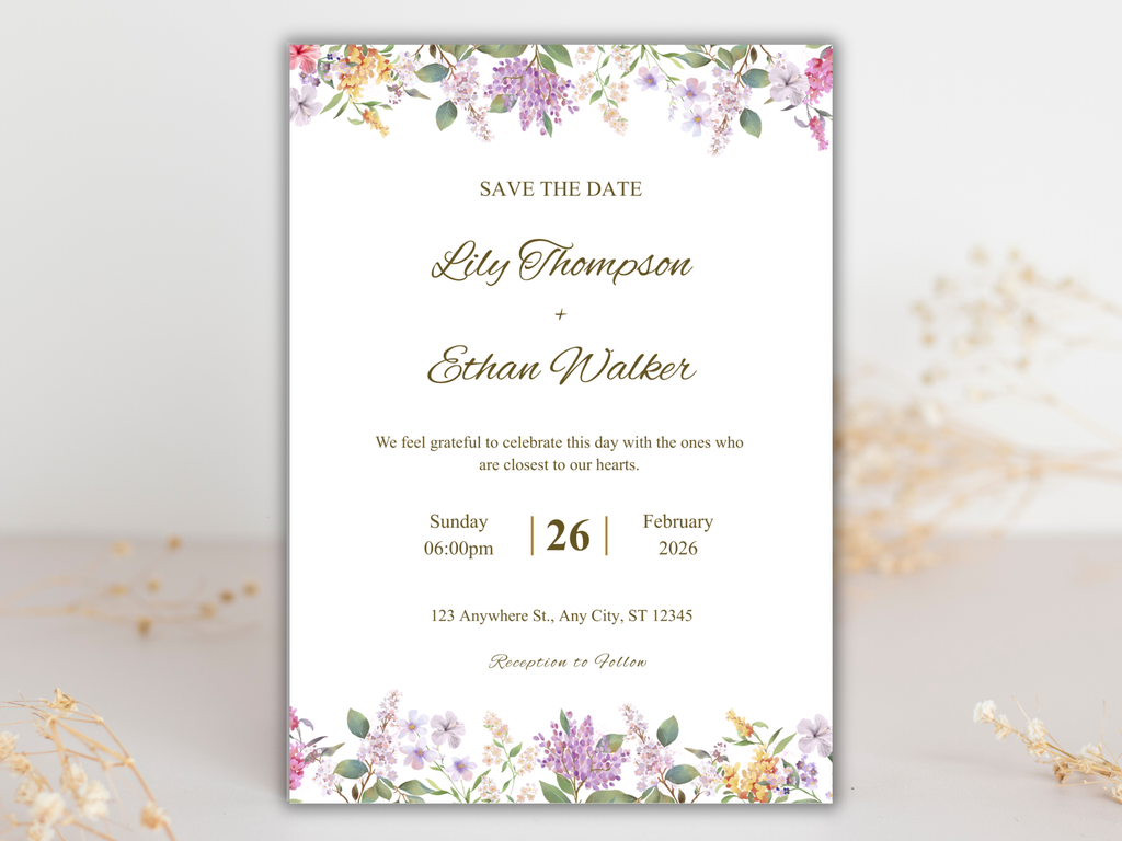 Wedding Invitation Set, RSVP, Wedding Invitation, Details, Editable, Template, WI257