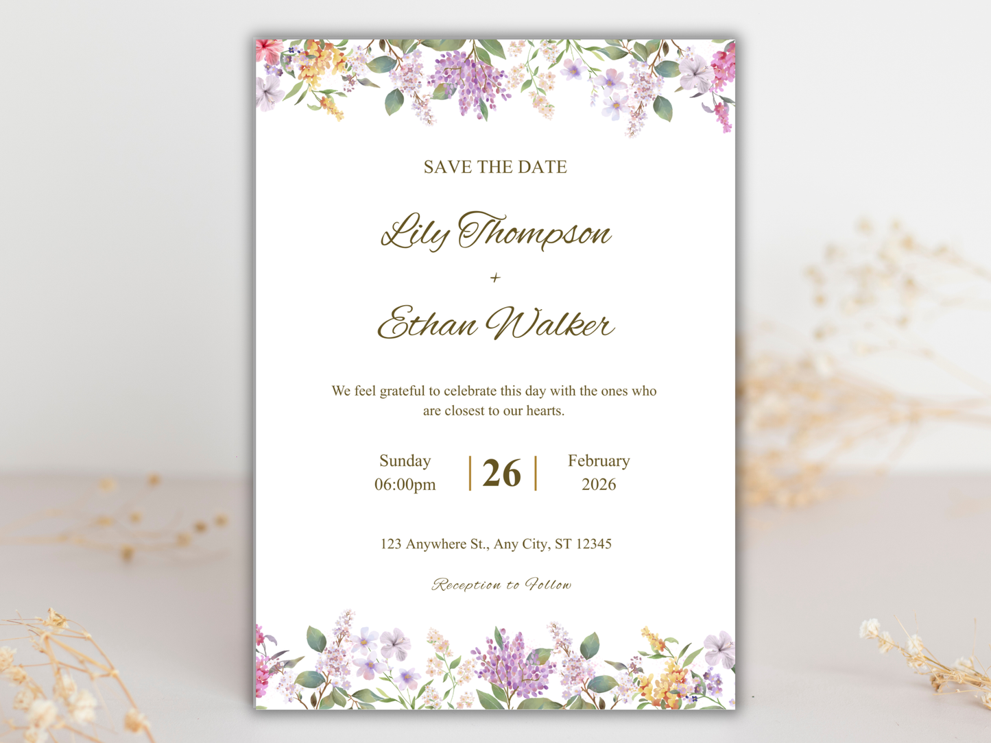 Wedding Invitation Set, RSVP, Wedding Invitation, Details, Editable, Template, WI257