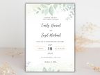 Wedding Invitation Set, RSVP, Dark Floral, Wedding Invitation, Details, Editable, Template, WI238