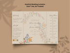 Watercolor Flower Wedding Invitation | Printable Invitation Suite | Romantic Botanical Design. WI170