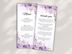 Wedding Menu, Thank You & Table Cards, Editable Canva Template WI400
