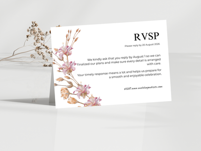 Wedding Invitation Bundle, RSVP, Thank You Card, Table Card, Menu Card, Reception Card, Details Card. Wedding Bottle Label. WI280