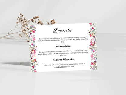 Botanical Wedding Invitation Suite, (Digital Download) MTC377