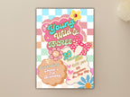 Editable Young wild and three Groovy Birthday Invitation EDITABLE Girl Daisy Rainbow Groovy 3rd Invite Hippie Party Template Instant. WEIB86