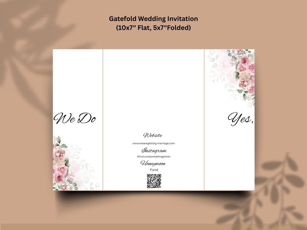 Floral Wedding Itinerary Template, Save the Date Timeline Card, Editable Canva Template, Wedding Day Schedule, Printable Details Card. WI181