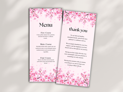 Wedding Thank you Card, Menu Card, Table Card. WI360