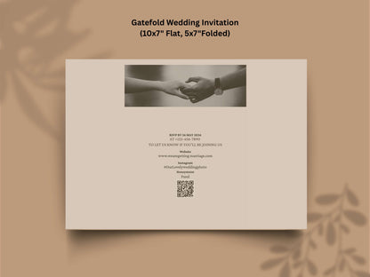 Newspaper Style Wedding Invitation | Gatefold Wedding Card | Vintage Wedding Program with Timeline | Unique Wedding Party Invite. WI136