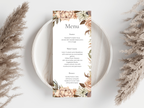 Wedding Menu & Thank You Template | Editable Canva Place Card. WI218