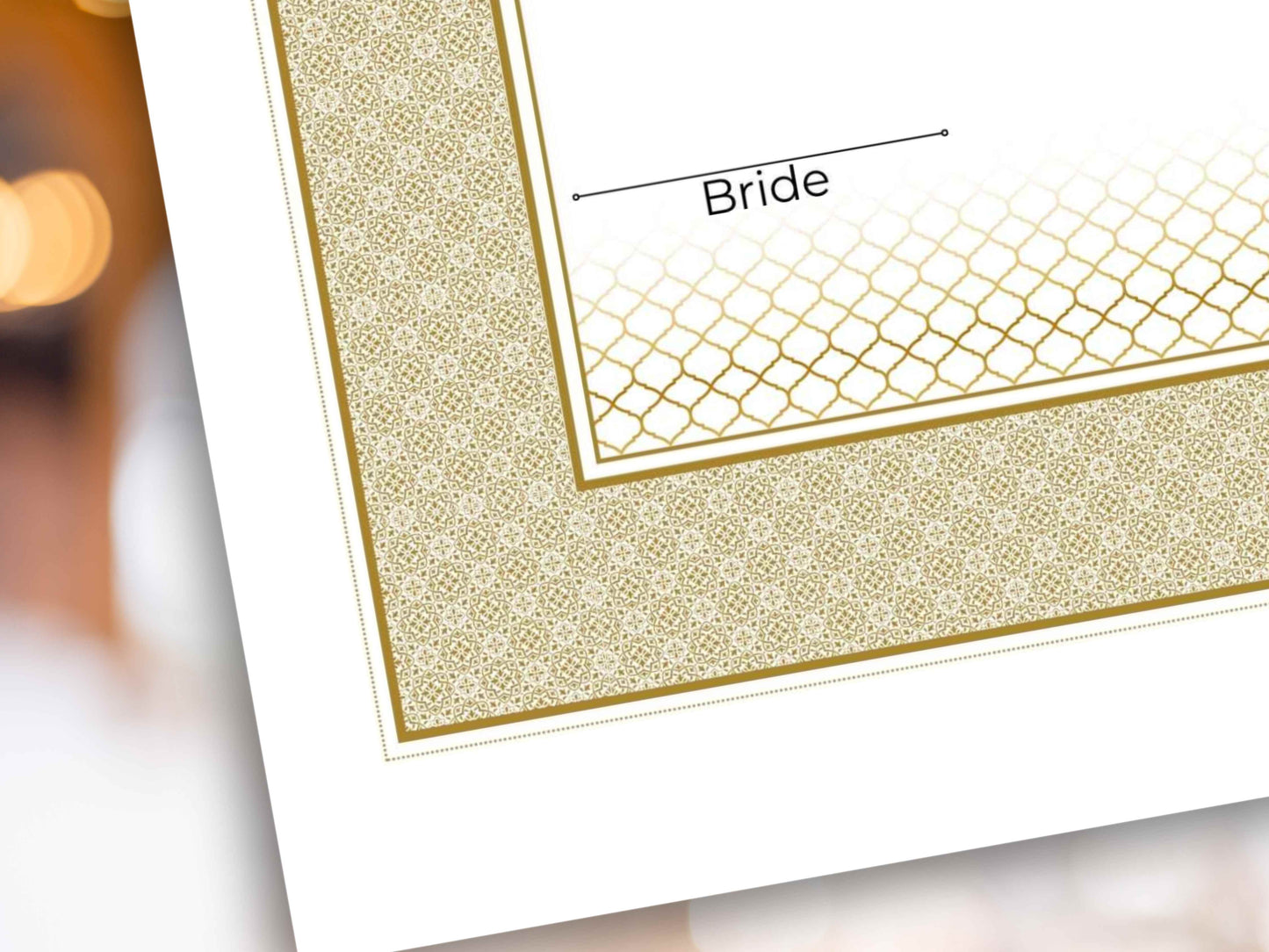 Nikkah Certificate Digital Download Personalised, A4, A3, Template, Editable, Nikkah Nama, Nikkah Contract, Muslim Contract. NN286