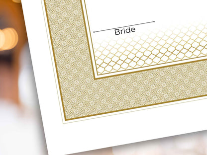 Nikkah Certificate Digital Download Personalised, A4, A3, Template, Editable, Nikkah Nama, Nikkah Contract, Muslim Contract. NN286
