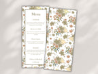 Wedding Menu Card Template. WI194